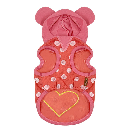 PUPPY DOG CLOTHING POLKA DOT SERIES BREATHABLE WINNIE THE POOH PINK